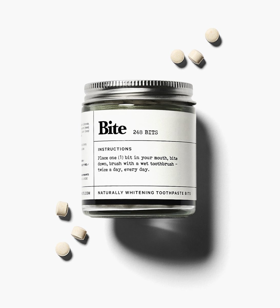 Toothpaste Bits by Bite — brand photography