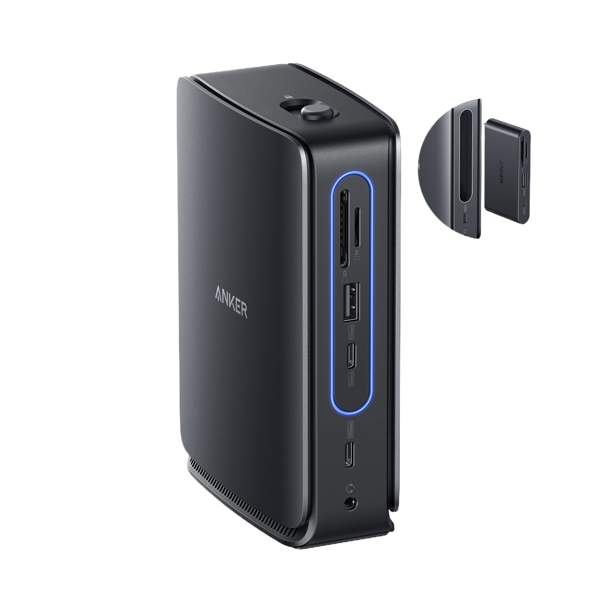 Anker Nano Docking Station (13-in-1, Triple Display, Built-In Removable Hub) by Anker — brand photography