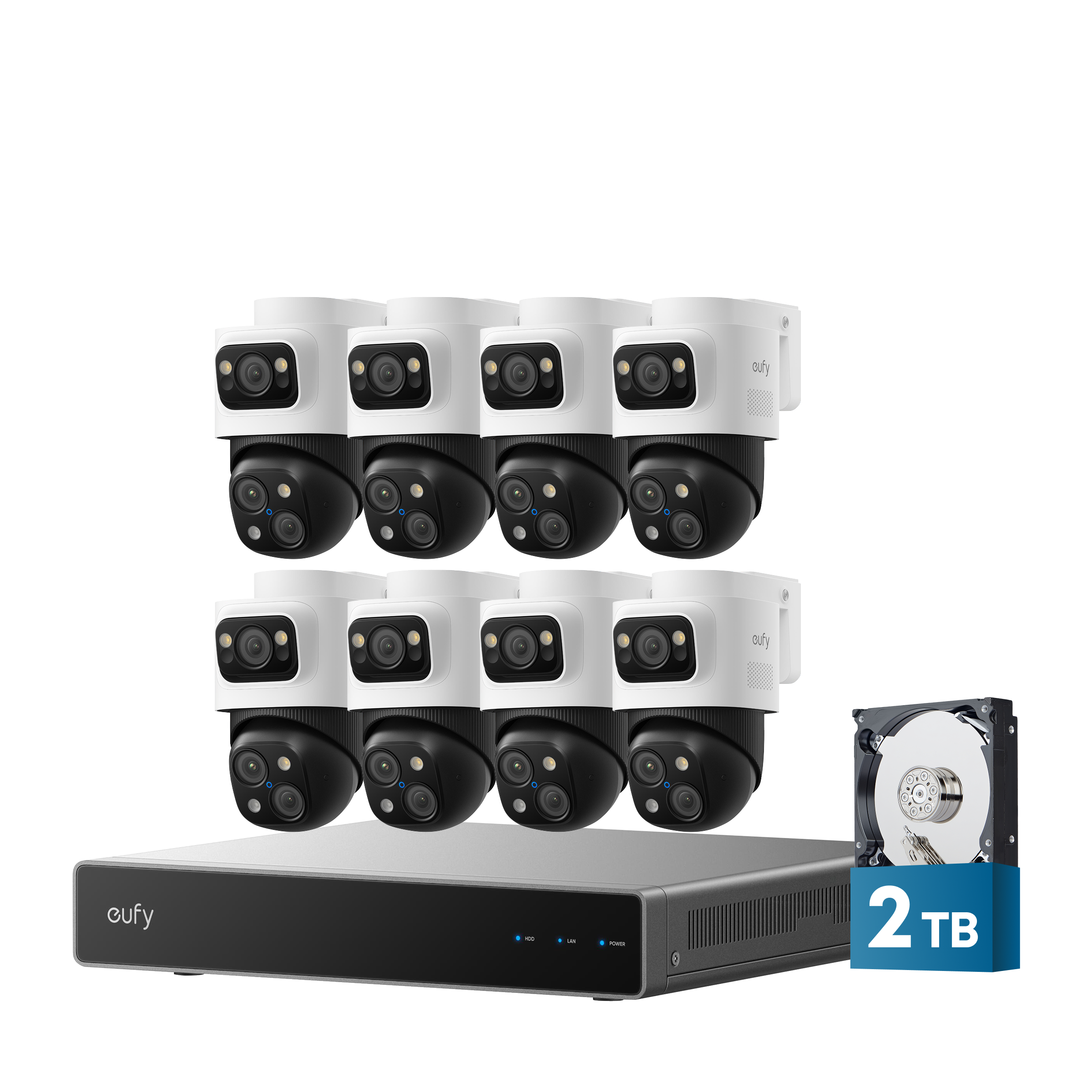 eufy 8-Cam Kit PoE NVR Security System S4 Max by eufy — brand photography
