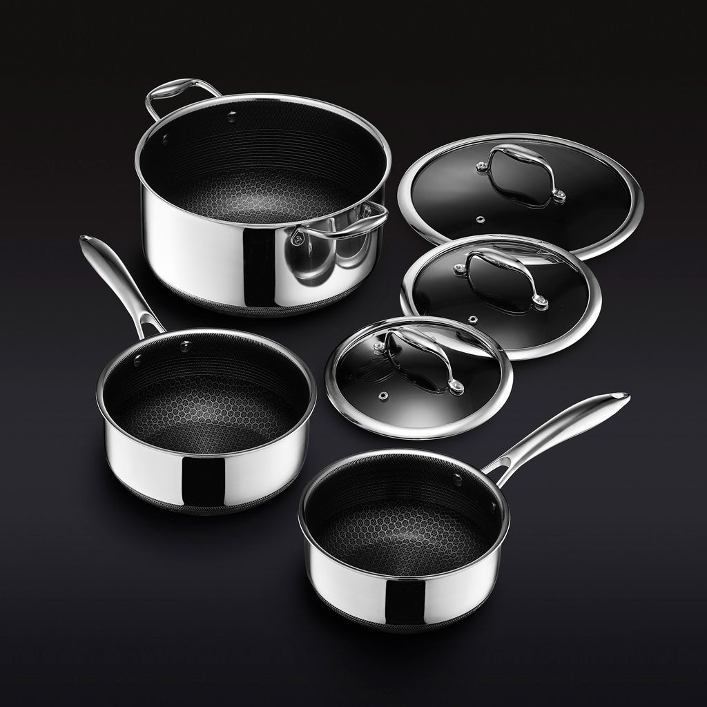 Hybrid Pot Set with Lids, 6-pc by HexClad — brand photography