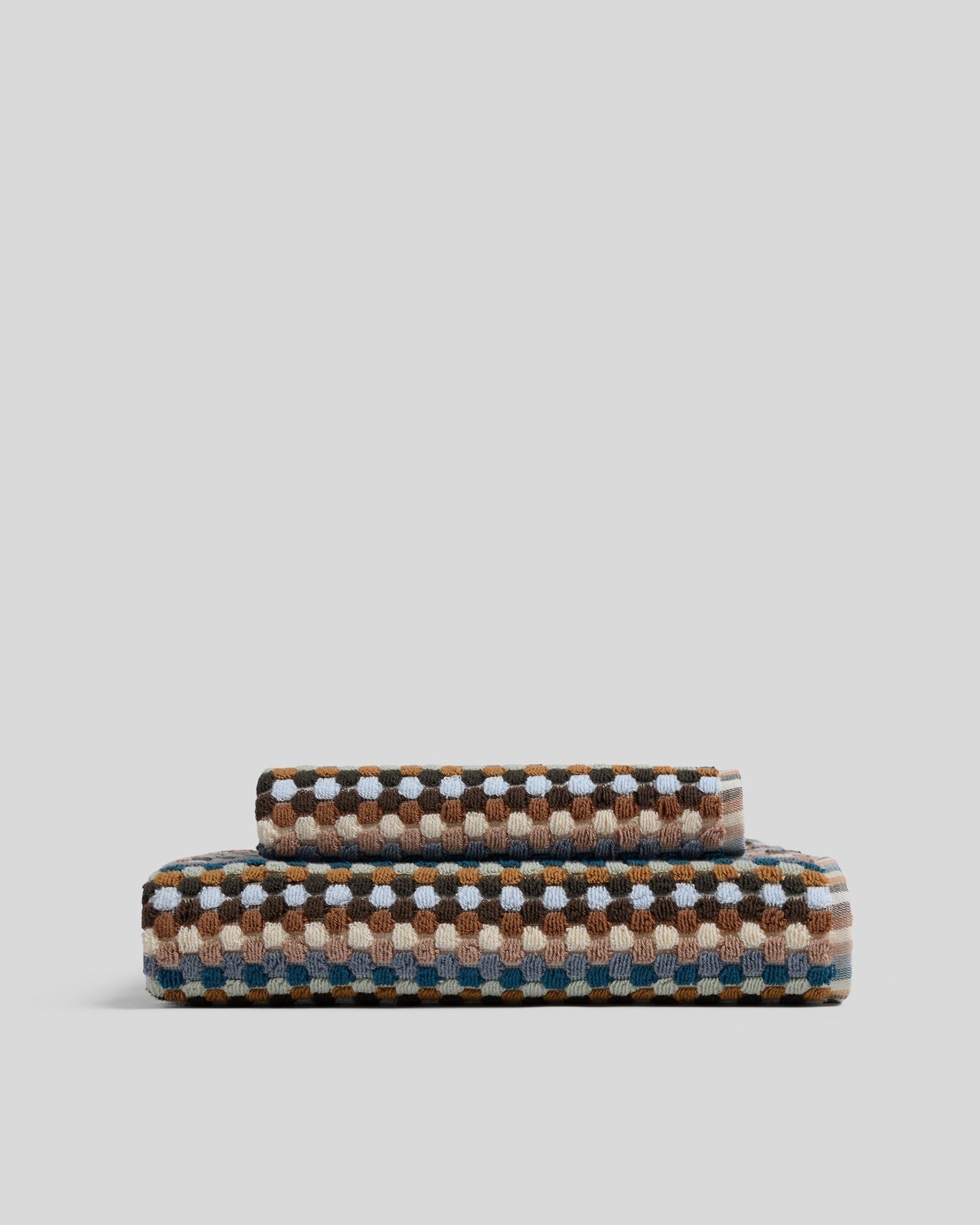 Organic Cotton Mosaic Towels (Multi) by Parachute — brand photography