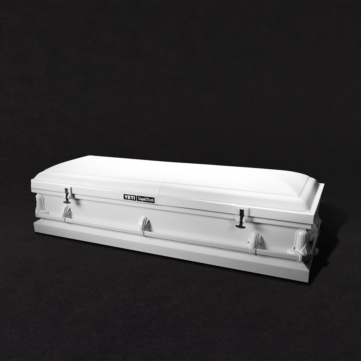 Casket Cooler by Liquid Death — brand photography